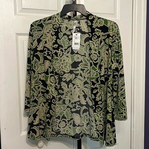 NY COLLECTION WOMEN’S SZ LARGE CARDIGAN JACKET NWT WOMENS TOP #336